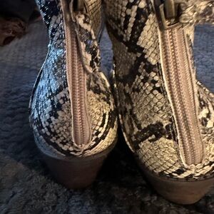 Faux Snakeskin Women's Booties
